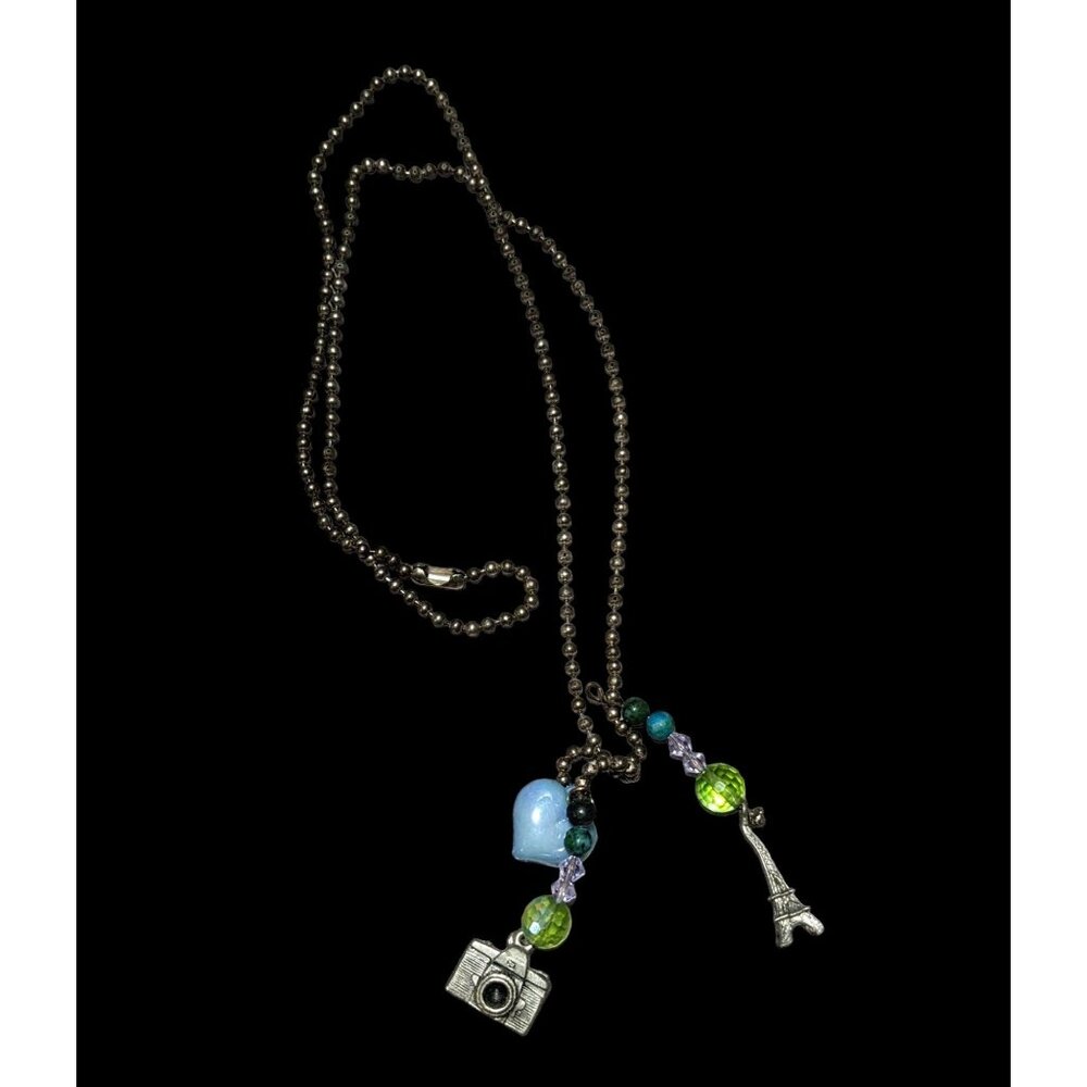 Handmade Paris France Casual Charm Necklace